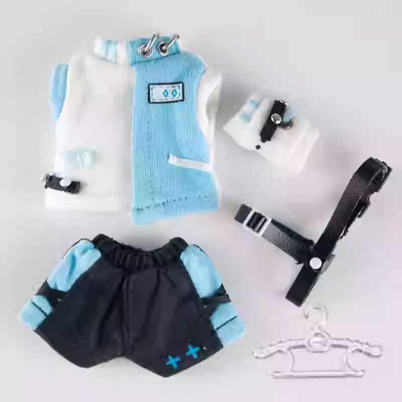 ob11ドールフルセット オビツ11 ドール服 サックス4点セット ob11 撮影小物 ぬい撮り 人形用