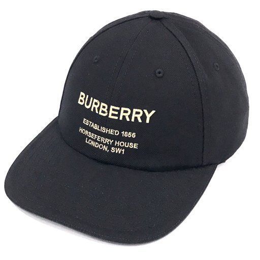 健康的な バーバリー BURBERRY 8057625 B1047 キャップ ベースボールキャップ L 帽子 ブランド小物 コットンツイル ブラック 6266406 レア
