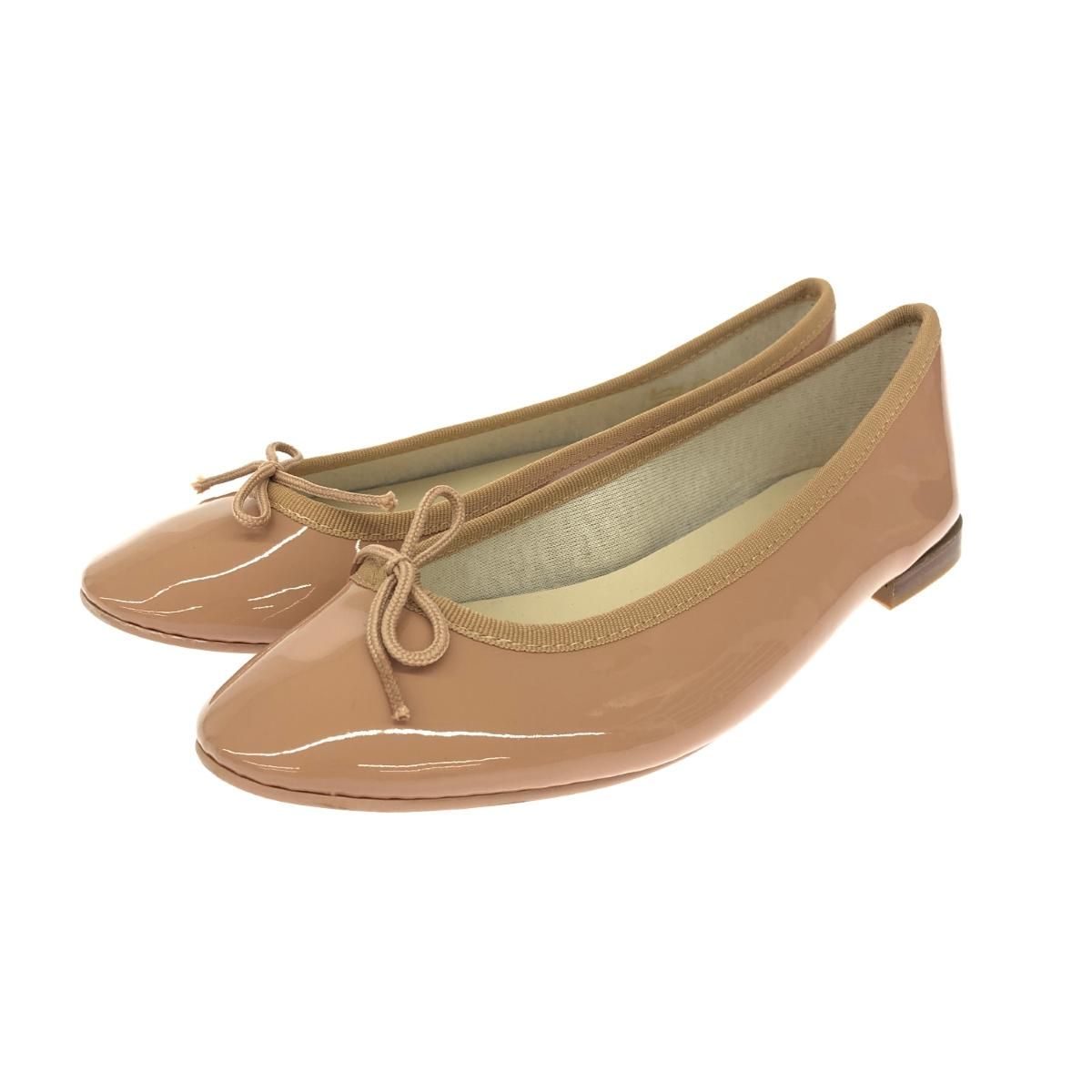 repetto レペット 表記サイズ 24 CENDRILLON バレエシューズ ベージュ パテントレザー レディース 241011009892