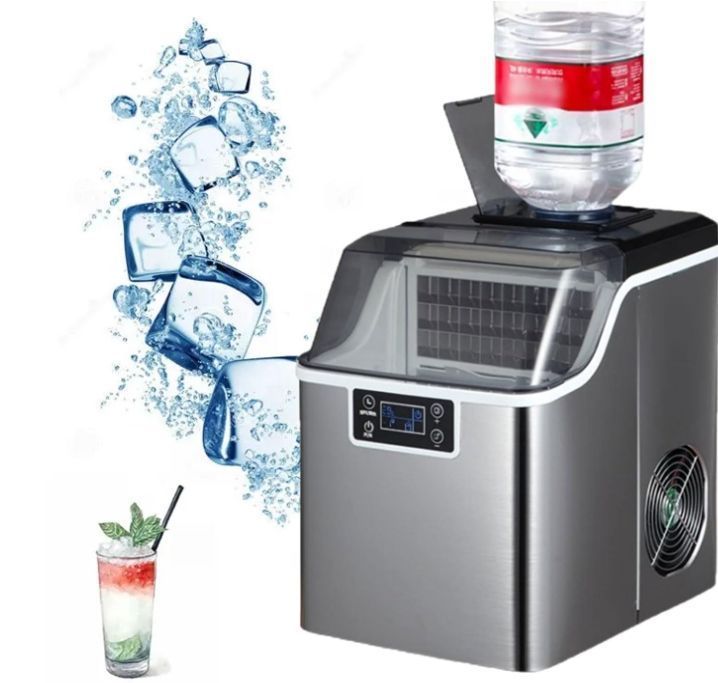 150W商業卓上製氷機 30kg|日角型製氷機 ダブル加水モード 24個|時間ペレット製氷機冷たい飲み物店 家庭 バー ミルクティーショップ用