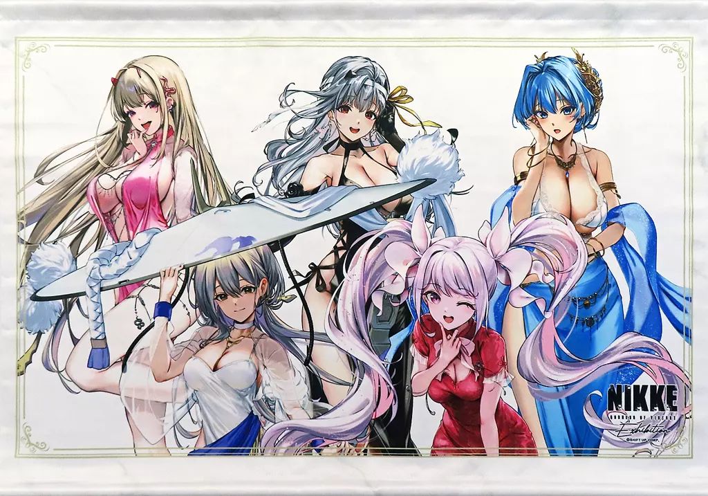 勝利の女神：NIKKE Exhibition ミニゲームクリア特典 タペストリー 中古】タペストリー 集合 B2タペストリー 「勝利の女神：NIKKE
