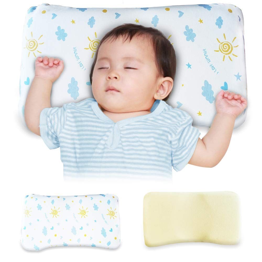 【在庫セール】限定】チチロバ(TITIROBA) ベビー枕 ベビー まくら baby 向き癖防止枕 絶壁頭 斜頭 【 変形 頭の形が良くなる 通気 汗とり 出産祝い 男女兼用 快眠 低反発ピロー 寝ハゲ対策 カバ
