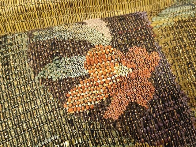 平和屋着物●太鼓柄袋帯　舞花文　金糸　正絹　逸品　CAAX0529yk 平和屋着物○太鼓柄袋帯 舞花文 金糸 正絹 逸品 CAAX0529yk