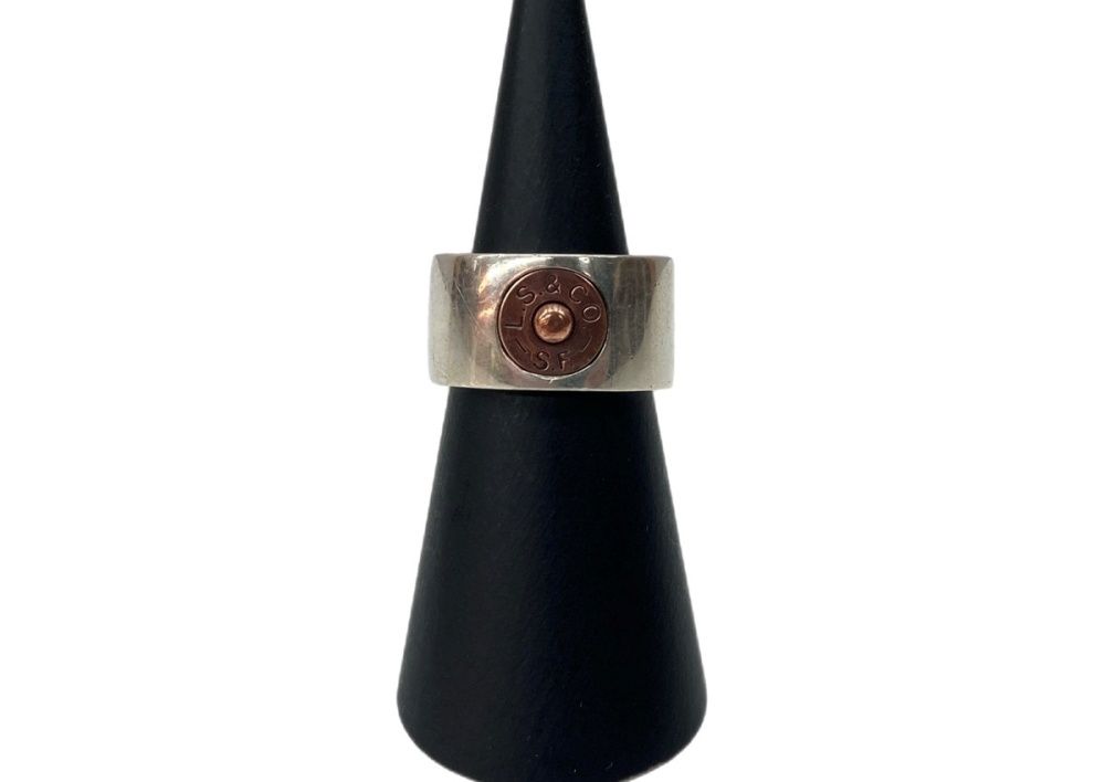 リーバイス Levi s RIVET RING リベット リング ボタン ワーク 指輪 925 銀 メンズジュエリー 指輪 リング ロゴ シルバー 104A-74