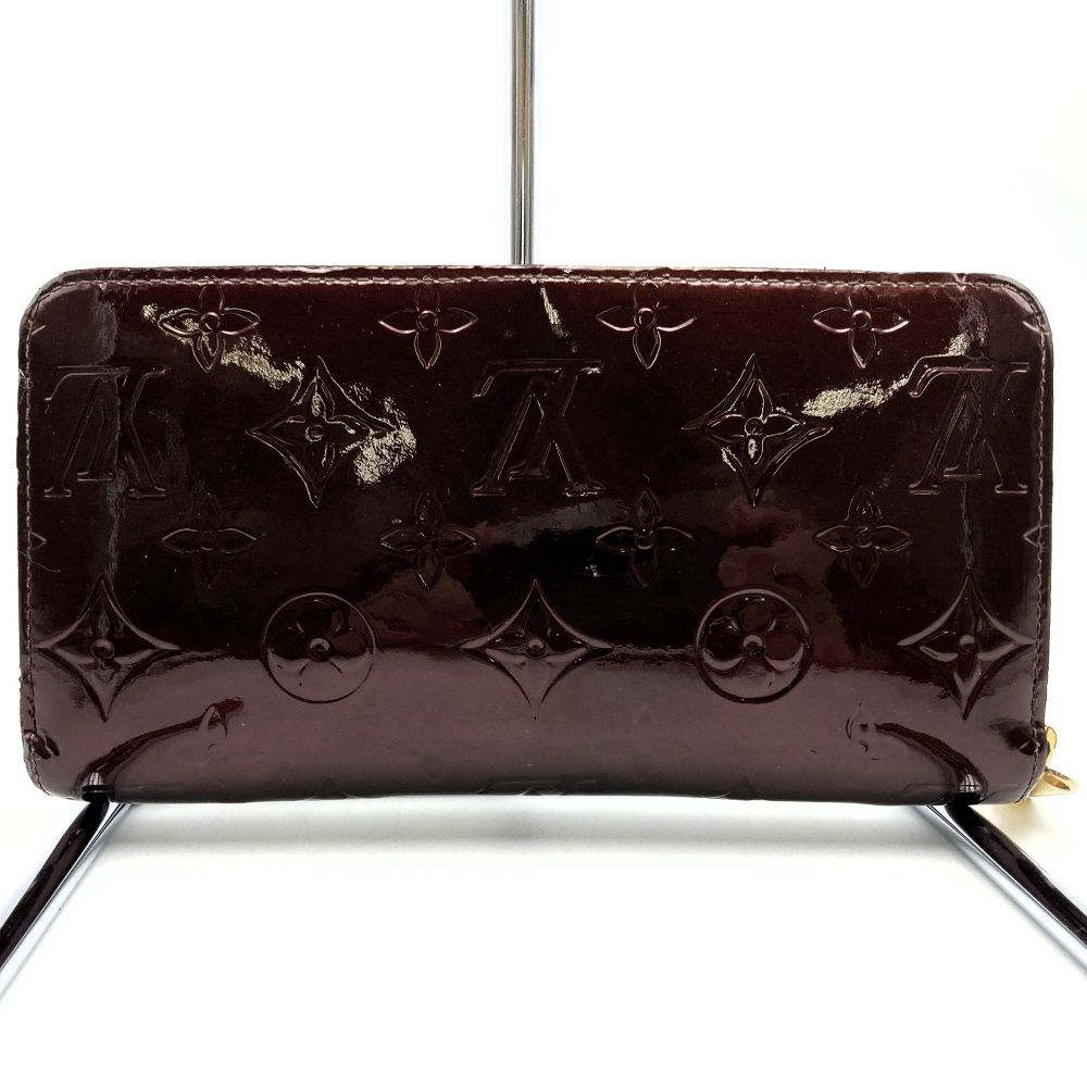 美品★ヴィトン ヴェルニ/ジッピーウォレット/ボルドー ルイヴィトン 長財布 モノグラム ヴェルニ ジッピーウォレット