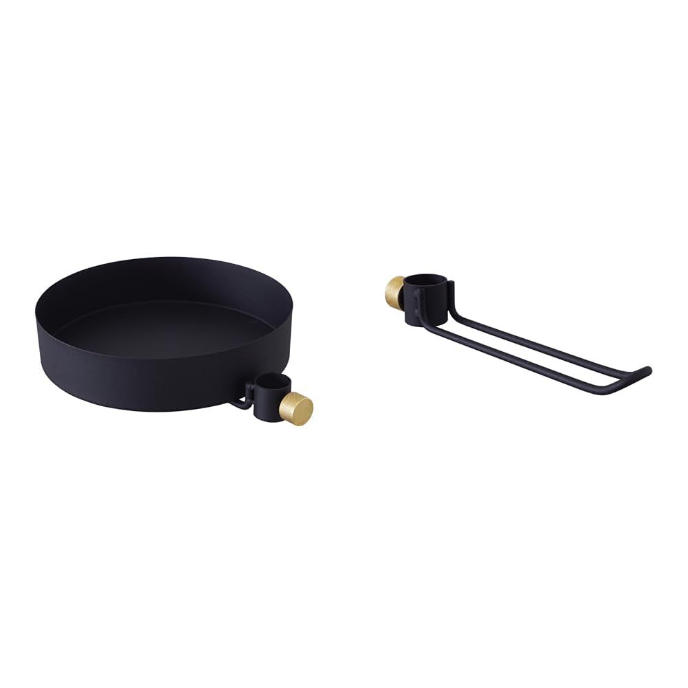 セット買い DRAW A LINE 019 Tray Black ドローアライン トレイ ブラック 縦 パーツ 幅23×奥行29×高さ6cm 耐荷重2kg D-T-BK 015 Hook B Black フックB ブラック 縦 パーツ 幅