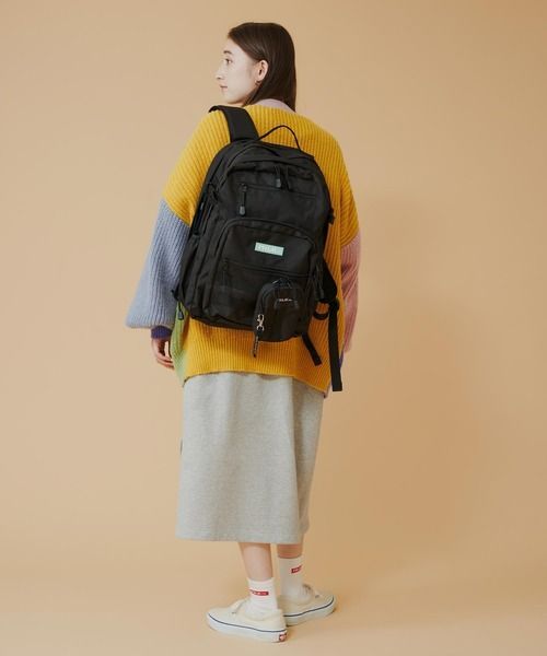 リュック ミルクフェド MILKFED ブラック 黒 ACTIV DOUBLE POCKET