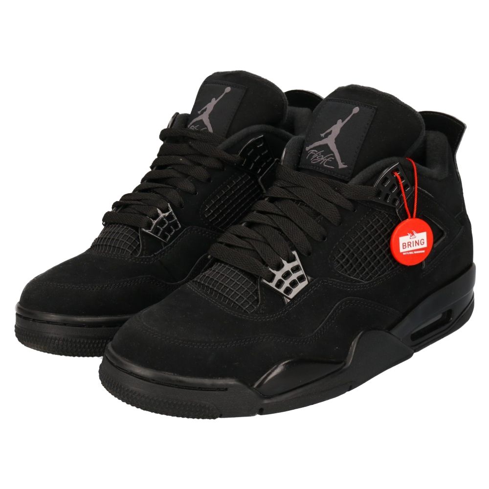Jordan ブラック ハイカット シューズ NIKE(ナイキ) Air Jordan 4 Black Catハイカットスニーカー