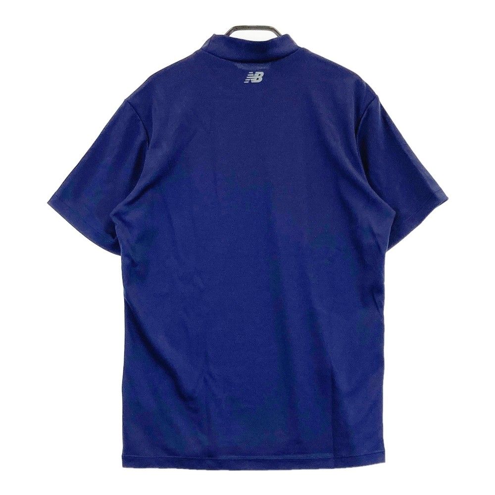 サイズ：4 NEW BALANCE GOLF ニューバランス  ハイネック 半袖Tシャツ  ネイビー系 [240101443673] ゴルフウェア メンズ ストスト サイズ：4 NEW BALANCE GOLF ニューバランス ハイネック 半袖T