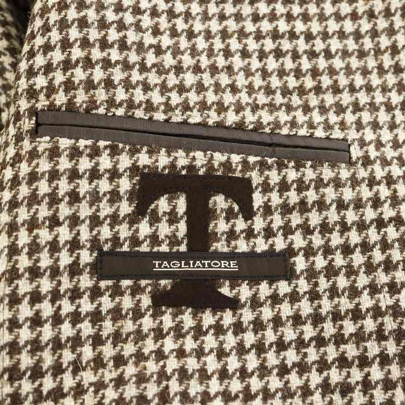 タリアトーレ】テーラードジャケット ハウンドトゥース くるみボタン