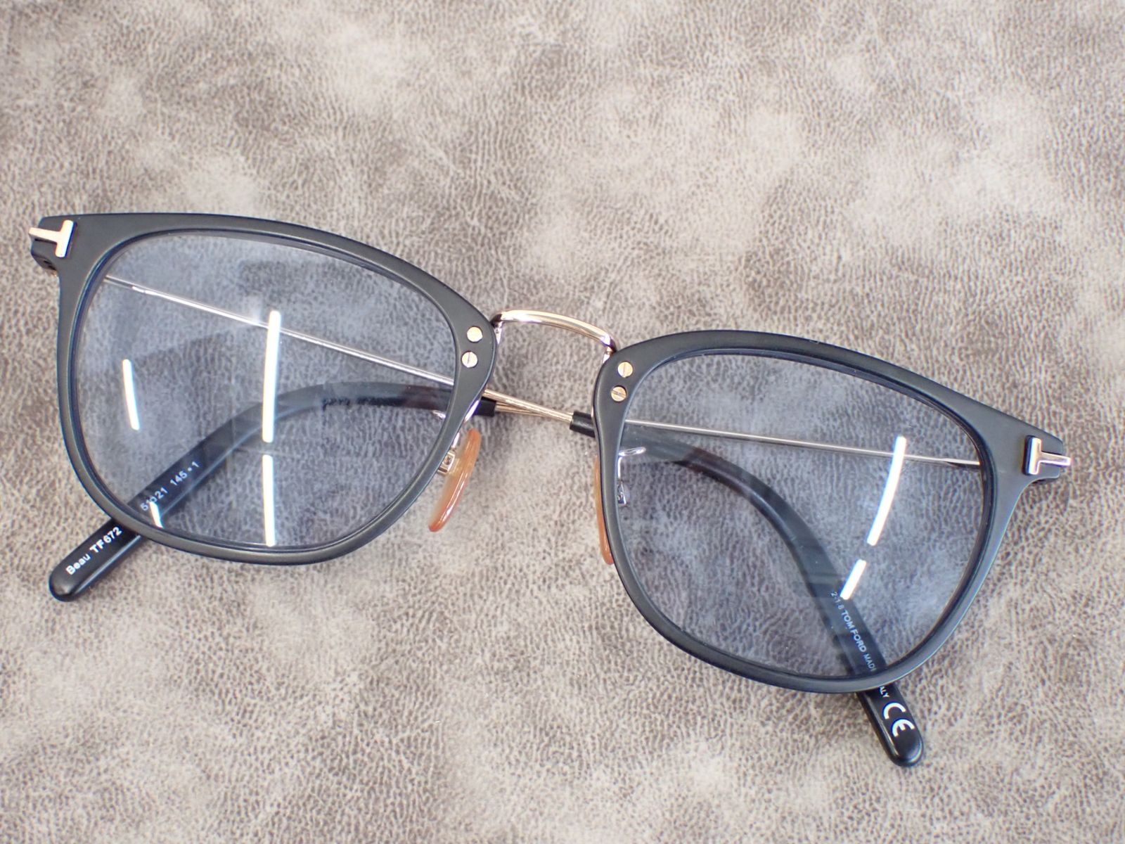TOMFORD トムフォード TF672 02V ウェリントンメガネ レンズブルー 朝倉未来氏使用モデル