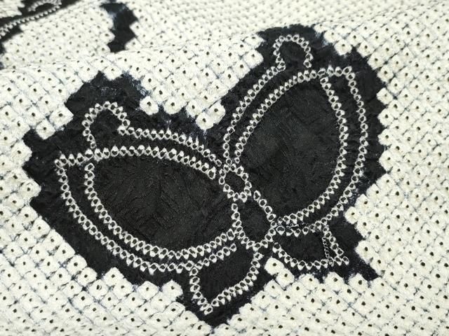 【人気新作】 平和屋着物●本疋田絞り 小紋 舞蝶文 黒地 正絹 CAAZ0928vf