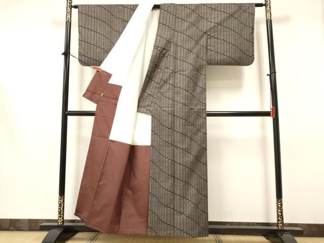 平和屋着物□本場大島紬 7マルキ 幾何学文様 ますいわ屋扱い