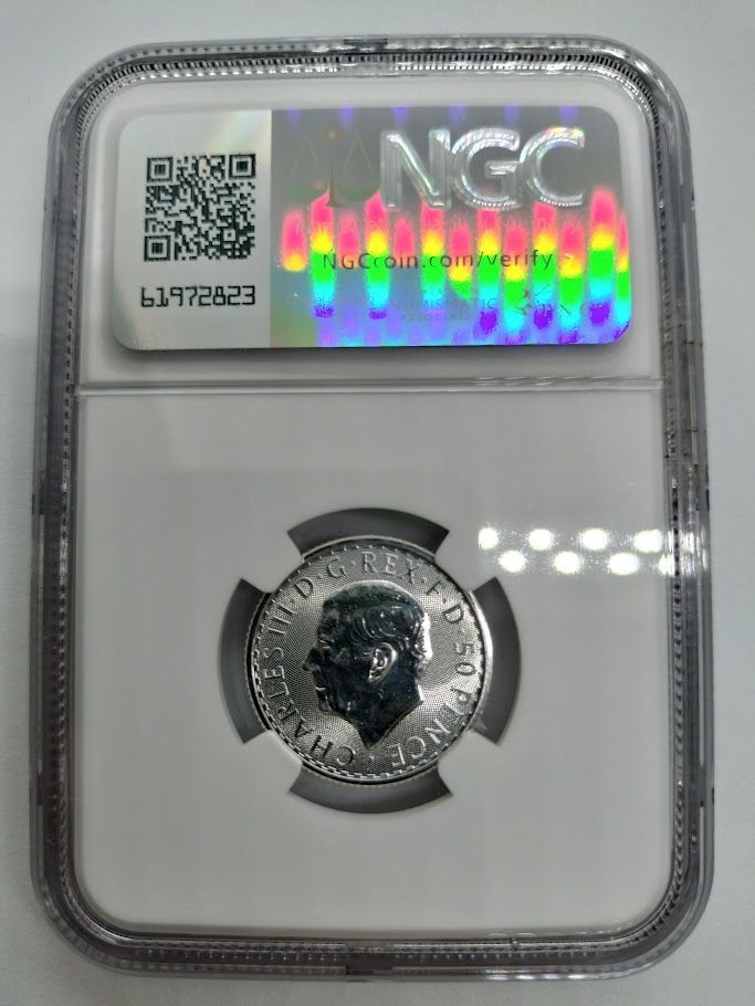 NGC MS69 2024 S50P 1/4オンス .999 シルバー UNC イギリス