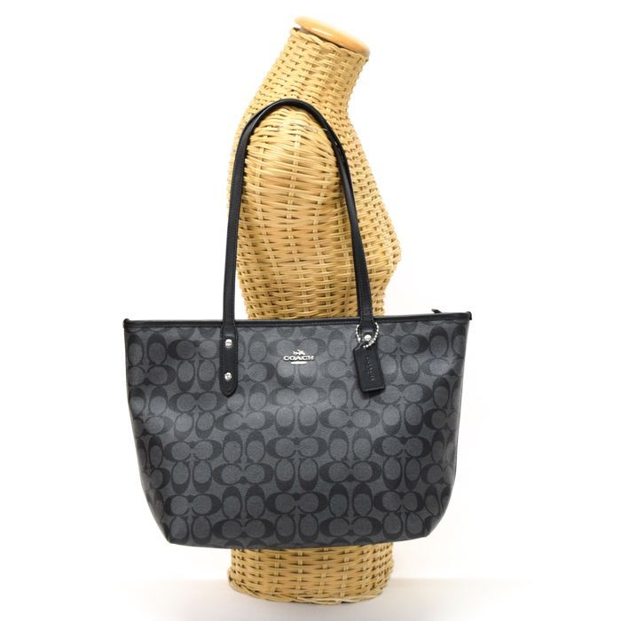 新作登場，本物保証 新品 コーチ シグネチャー ジップトート グレー