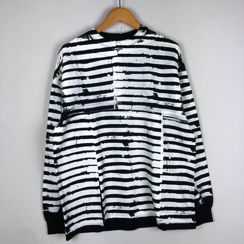 【品】 Circle Heritage サークルヘリテージ PAINTED BORDER L/S TEE 23010311 ペイント加工 ボーダー ロングスリーブ Tシャツ トップス 長袖 【140-251012-ts-04-tei】