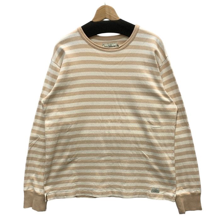 【中古品】NEIGHBORHOOD ネイバーフッド 長袖Tシャツ カットソー トップス ブランド 古着 サイズ：XL カラー：ボーダー ベージュ メンズ 【142-240210-gm-21-fuz】