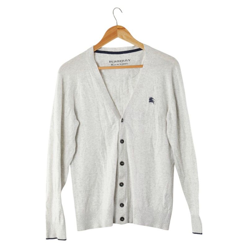 BURBERRY BLACK LABEL グレー カーディガン - メルカリ