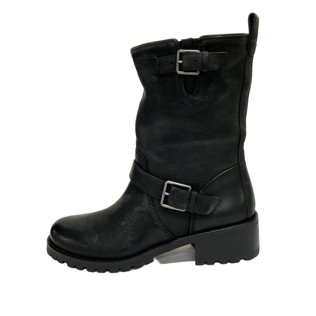 COLE HAAN コールハーン ショートブーツ 7 1|2 レディース - 黒 エンジニアブーツ レザー