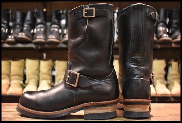 2268 PT91 ブラックエンジニアブーツ 8D PT91 REDWINGレッドウィング 2268 エンジニアブーツ8D
