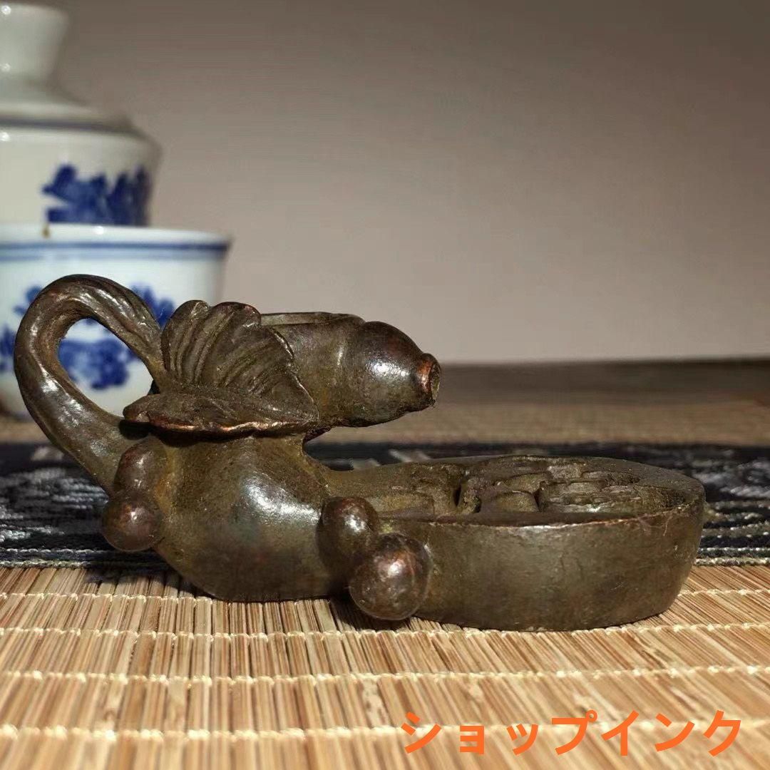 銅製 禅意茶盤 茶洗 茶台 貯水盆 茶道具 装飾品 工芸品 置物