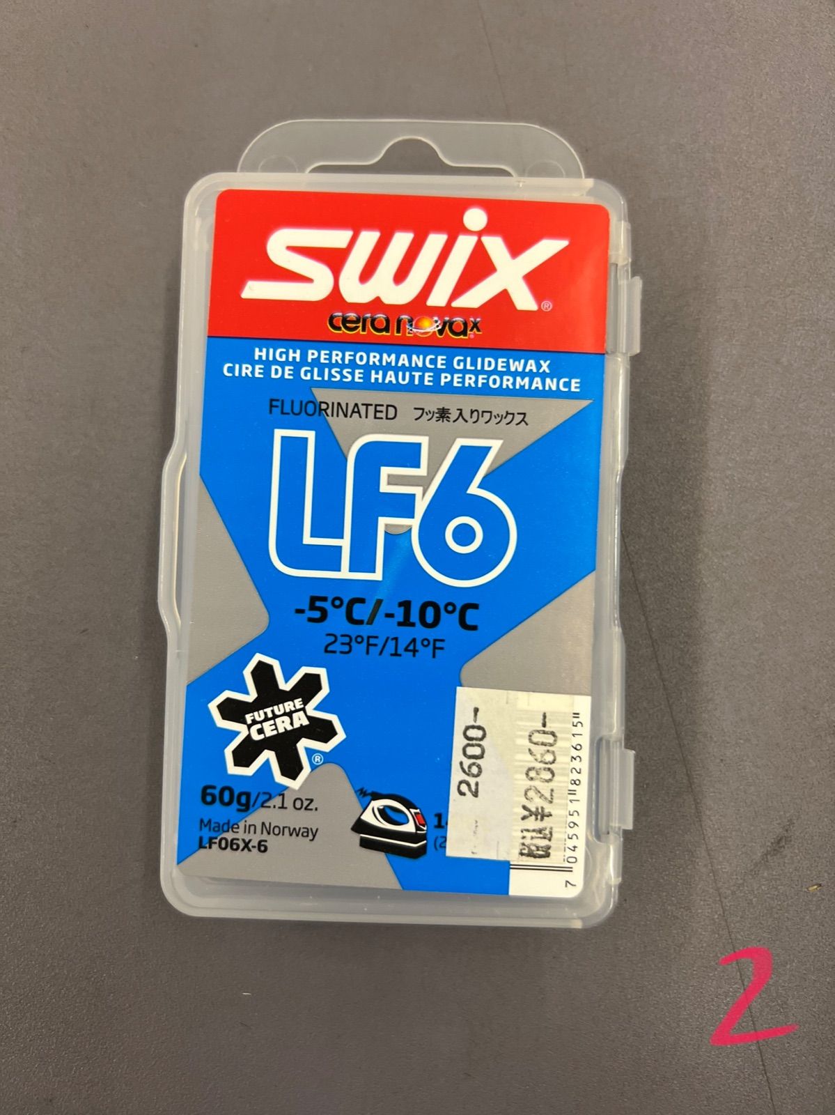 SWIX ワックス LF6 60g ブルー フッ素低含有ＬＦワックス - メルカリ