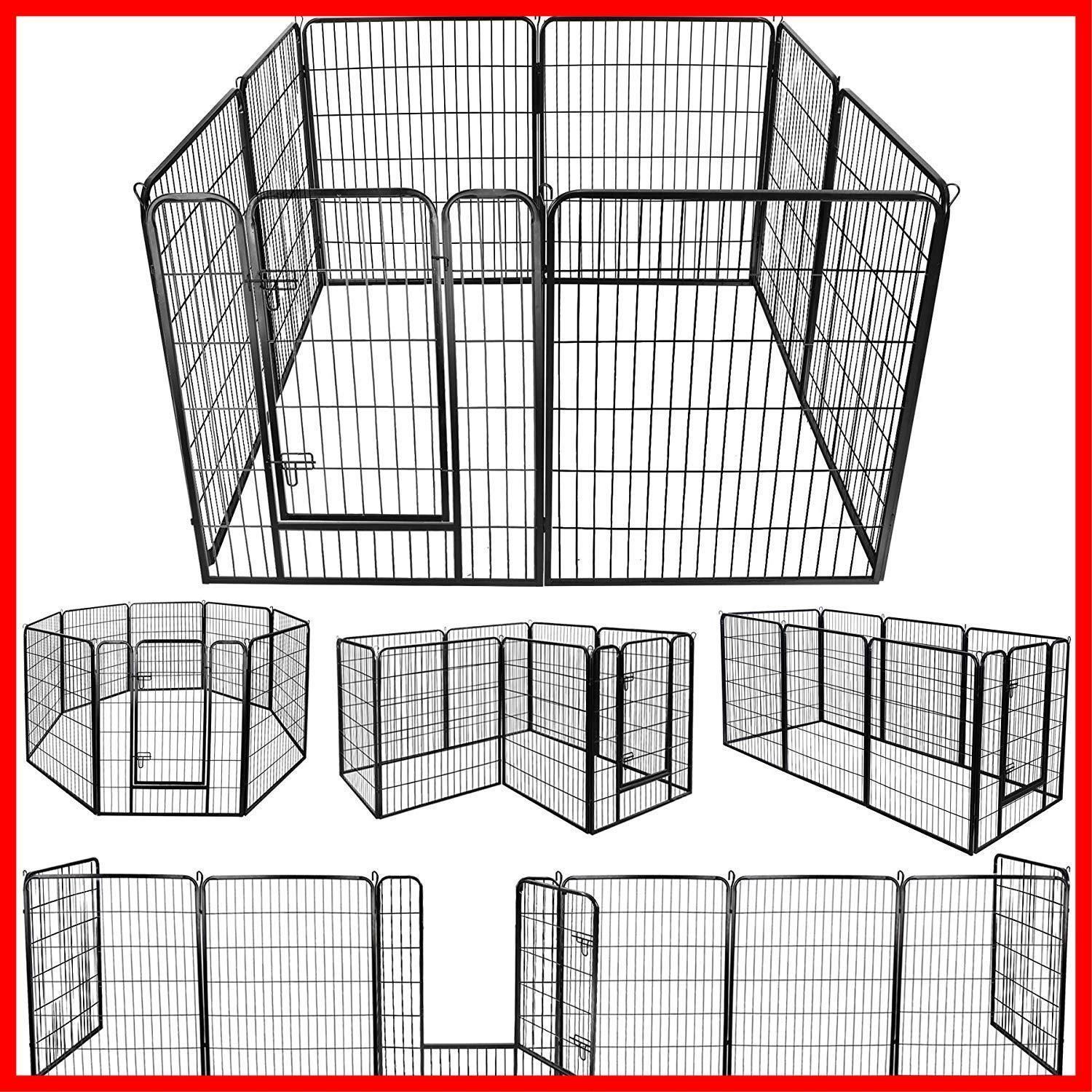 DUDUPET ペットフェンス 大型犬用 中型犬用 ペットケージ パネル8枚