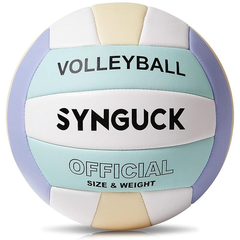 SYNGUCK バレーボール 5号球 ソフトバレーボール 柔らかい 5号バレーボール PU革 練習用 高校・大学・一般・婦人用 ビーチ用