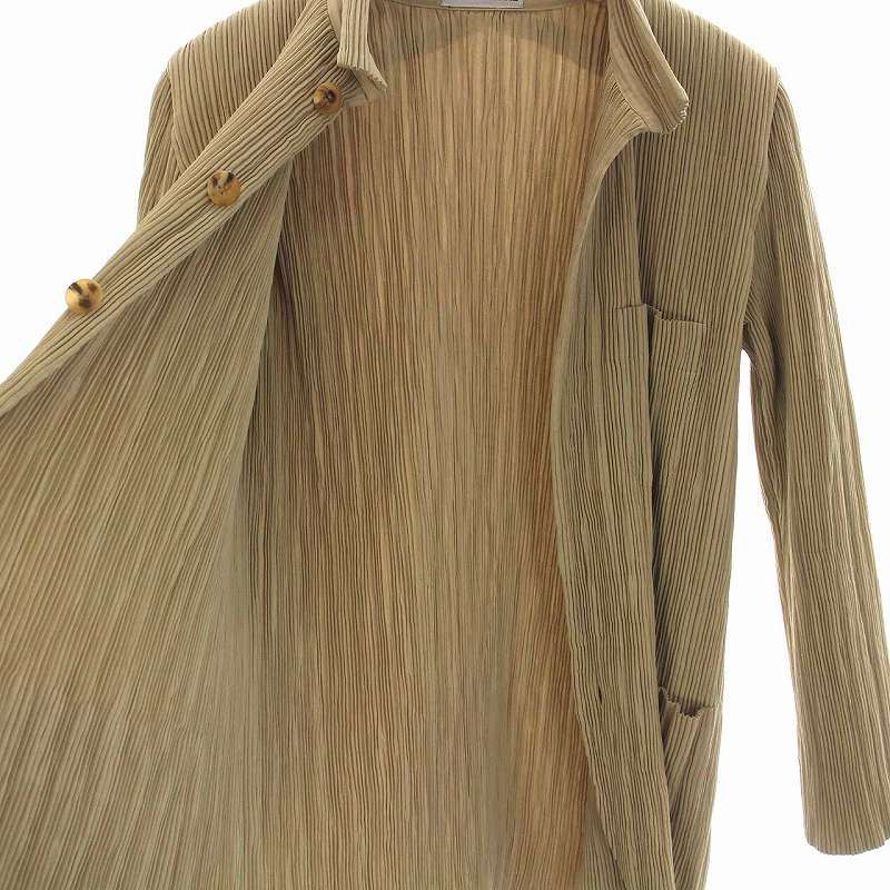 ISSEY MIYAKE イッセイミヤケ プリーツジャケット ブラウン M ISSEY MIYAKE イッセイミヤケ （ISSEY MIYAKE） プリーツプレス