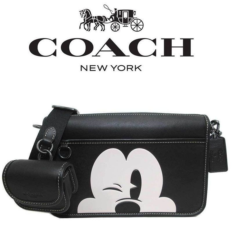 ＜コーチバッグ＞COACH/コーチバッグ ショルダーバッグ CM030 ミッキー コーチ×ディズニー 限定コラボ クロスボディー レディースバッグ  斜めがけバッグ アウトレット品 紙袋付属　新品未使用