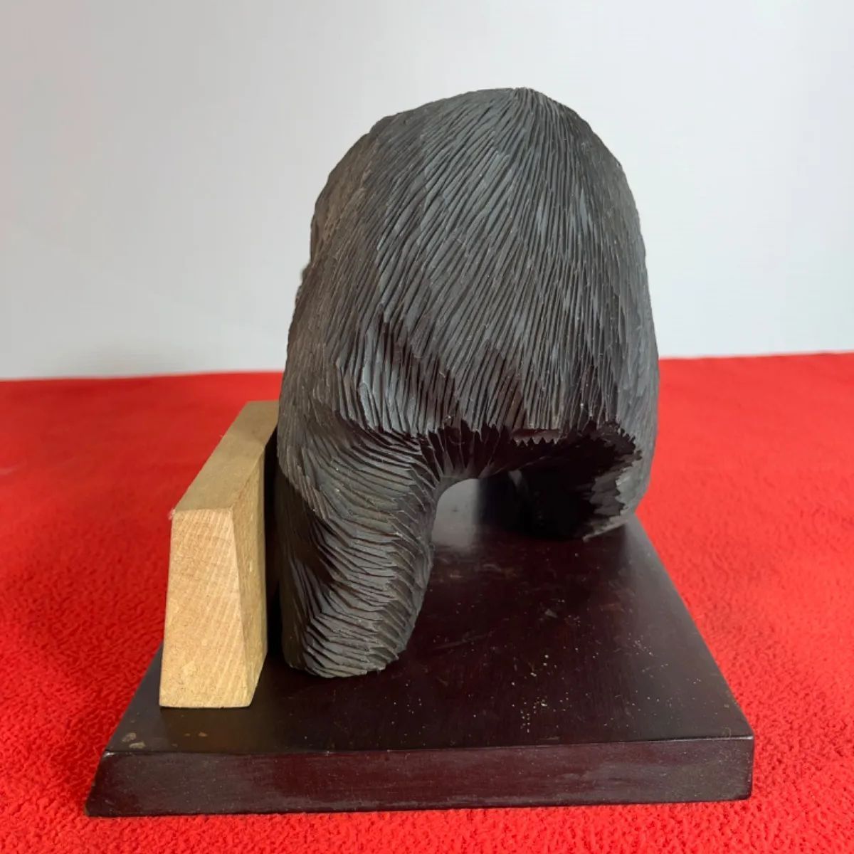 北海道 民芸品 大型木彫の熊 大型40cm】北海道 木彫り熊 鮭持ち 八雲系