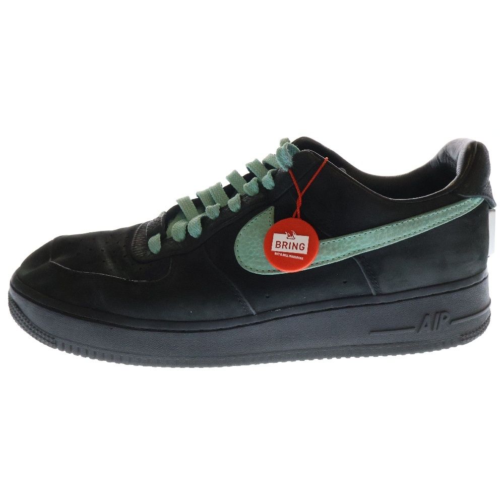 NIKE ナイキ ×TIFFANY-CO AIR FORCE 1 LOW 1837 BLACK DZ1382-001 ティファニー エアフォース1 ローカットスニーカー ブラック×グリーン US10.5|28.5cm