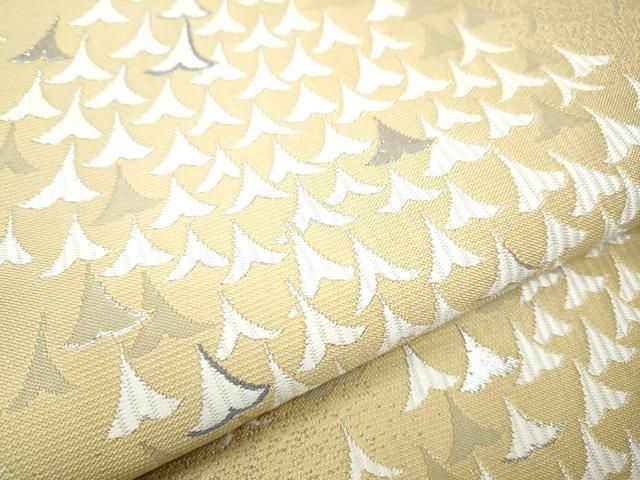 平和屋着物●六通柄袋帯　唐織　飛鳥文　銀糸　正絹　逸品　CAAY9711hy 平和屋着物○六通柄袋帯 唐織 飛鳥文 銀糸 正絹 逸品 CAAY9711hy