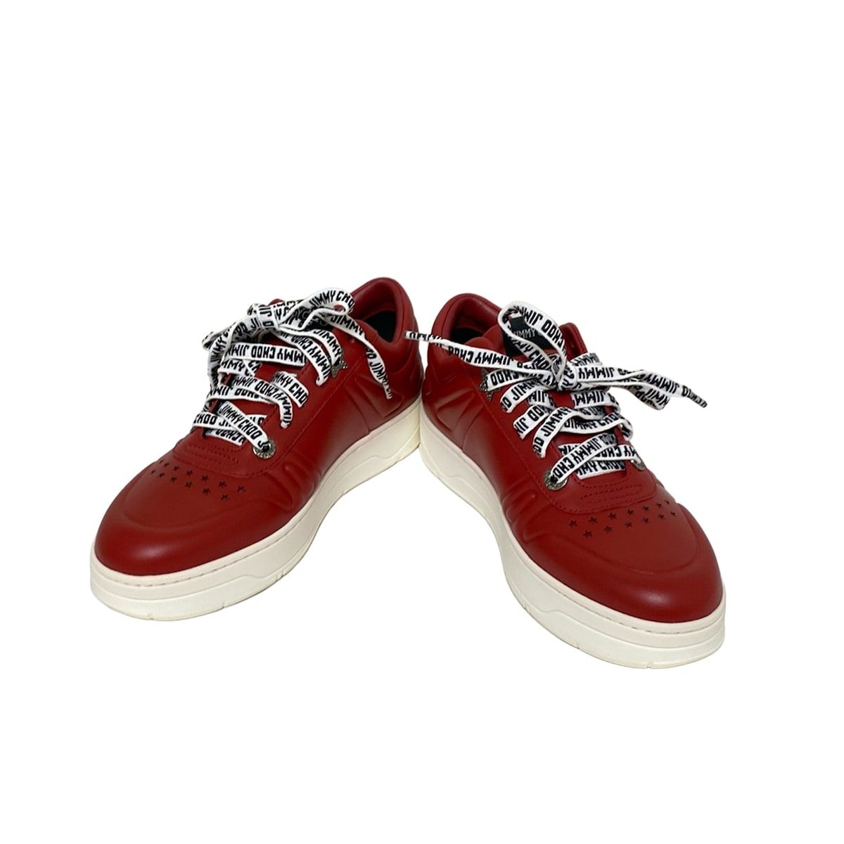 jimmychooホワイト レザー 星型装飾 スニーカー37 JIMMY CHOO JIMMY CHOO ジミーチュウ メンズ スニーカー スター