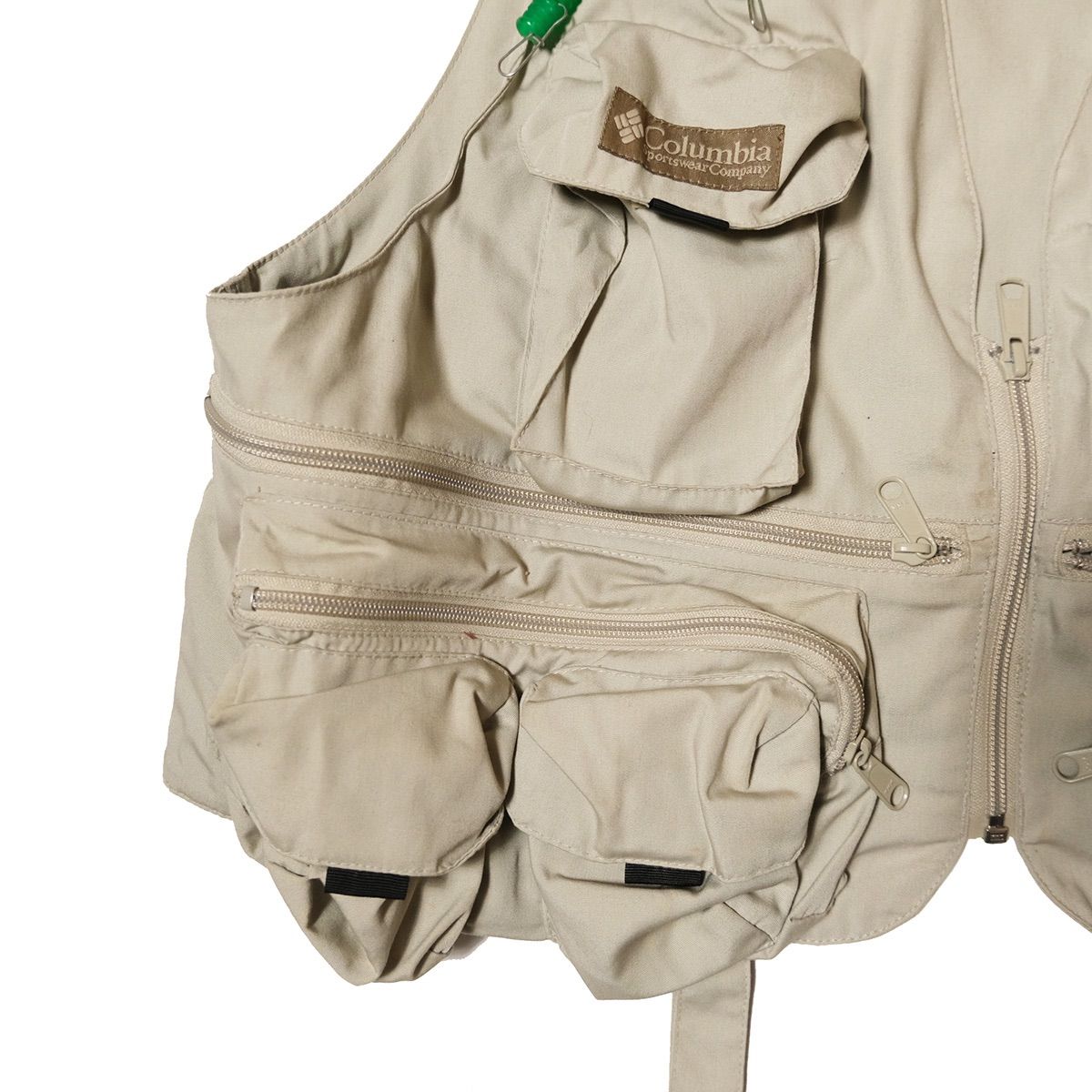 00's コロンビア PFG フィッシング ベスト (L) ベージュ系 マルチ