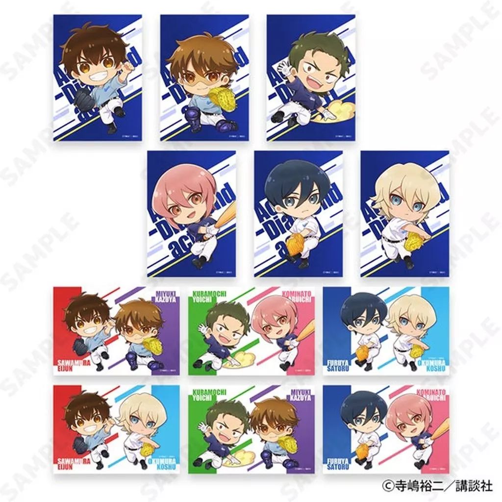 [Used] Character Card Complete Set of 12 “Diamond A ACTiI Seido High School Baseball Club Trading Bromide”