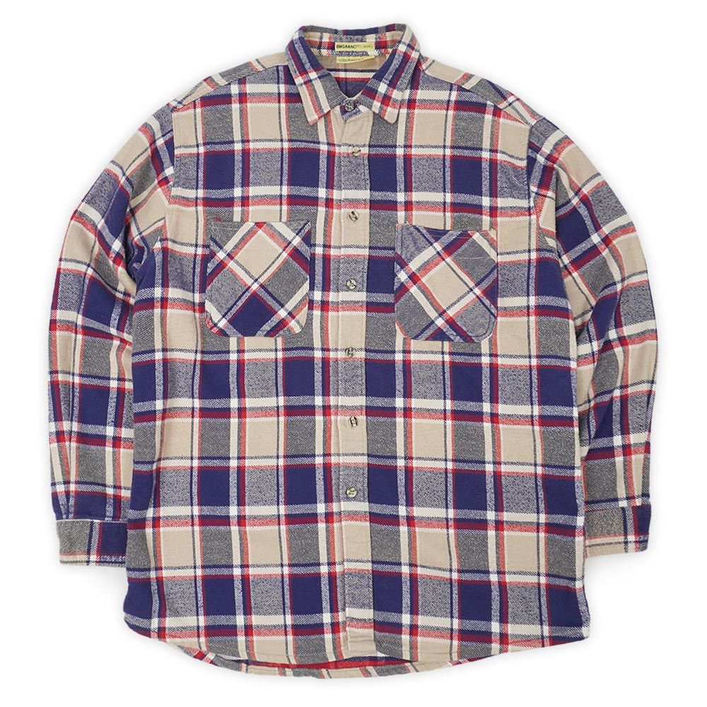 90s ビッグマック セントジョンズベイ フランネル ヘビーネル シャツ 古着 90's ST JOHN'S BAY×BIG MAC Heavy Flannel Shirt 90年代 セント