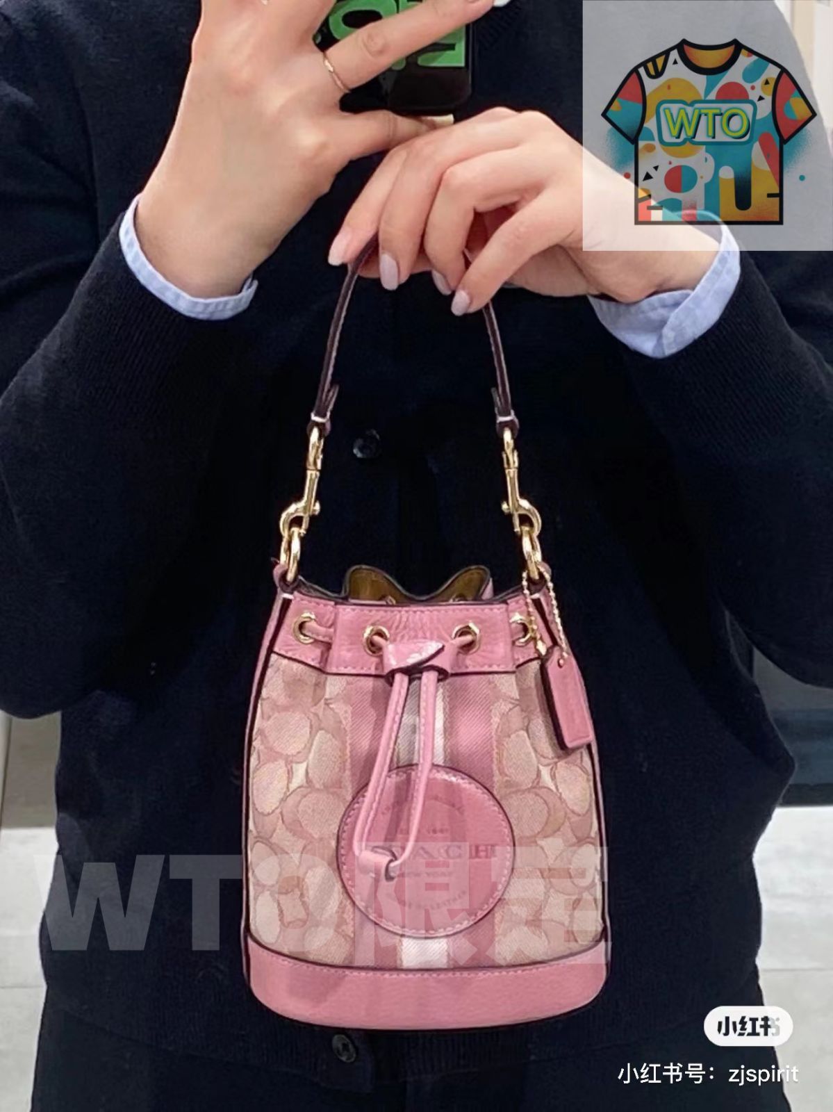 COACH デンプシー ミニバケットバッグ ? 14×16.5×9cm [本日特価