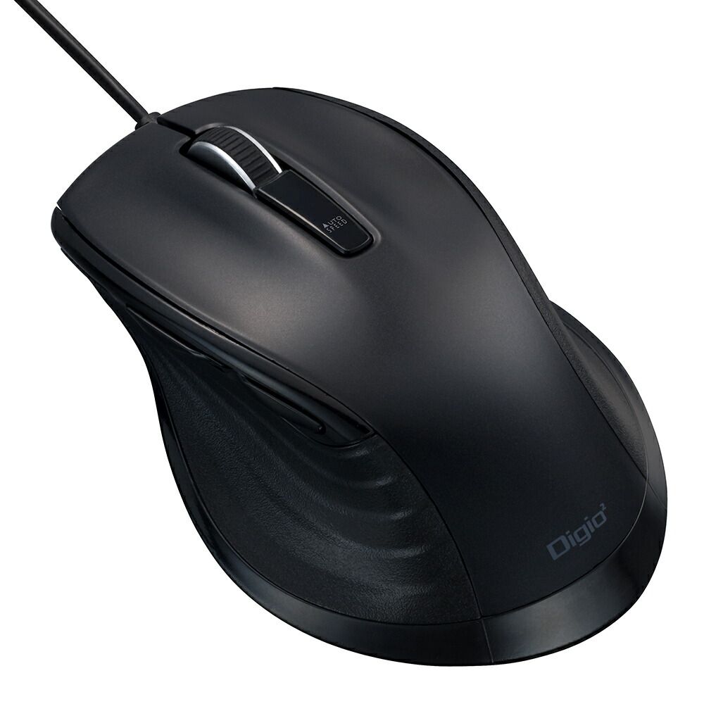 （まとめ買い）ナカバヤシ F_line 有線静音5ボタンBlueLEDマウス Lサイズ ブラック MUS-UKF148BK 【3個セット】