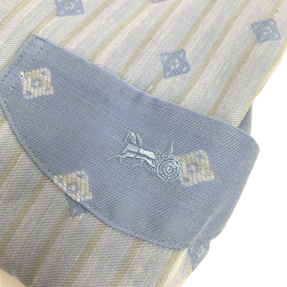 CELINE セリーヌ 長袖馬車刺繍 紳士パジャマ Fサイズ、最終値下げ 新品同様 CELINE セリーヌ 長袖長ズボン 馬車刺繍 紳士パジャマ
