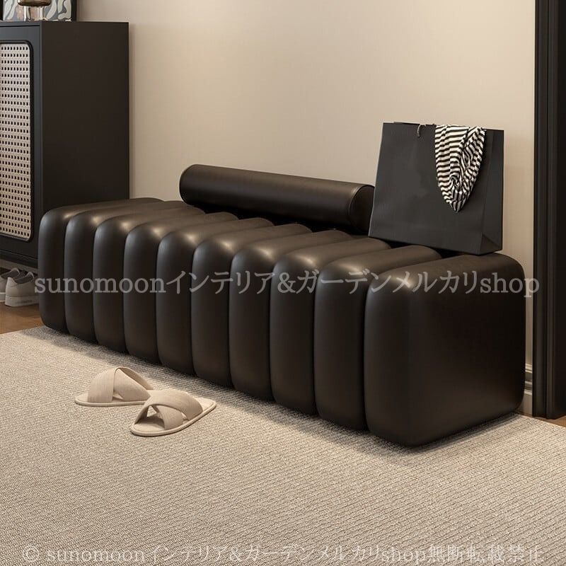 スツール ロング 全長100cm 全長80cm 幅広 ラグジュアリー おしゃれ かわいい インテリア 北欧 ソファ ベンチ カフェ バー オフィス 白 ブラック