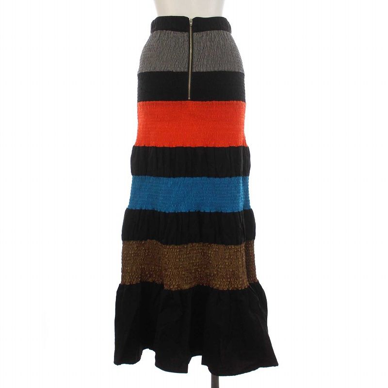 新品UN3D. 37,400円 オリガミボーダープリーツマキシスカート UN3D.オリガミボーダースカート UN3D. オリガミプリーツスカート UN3D