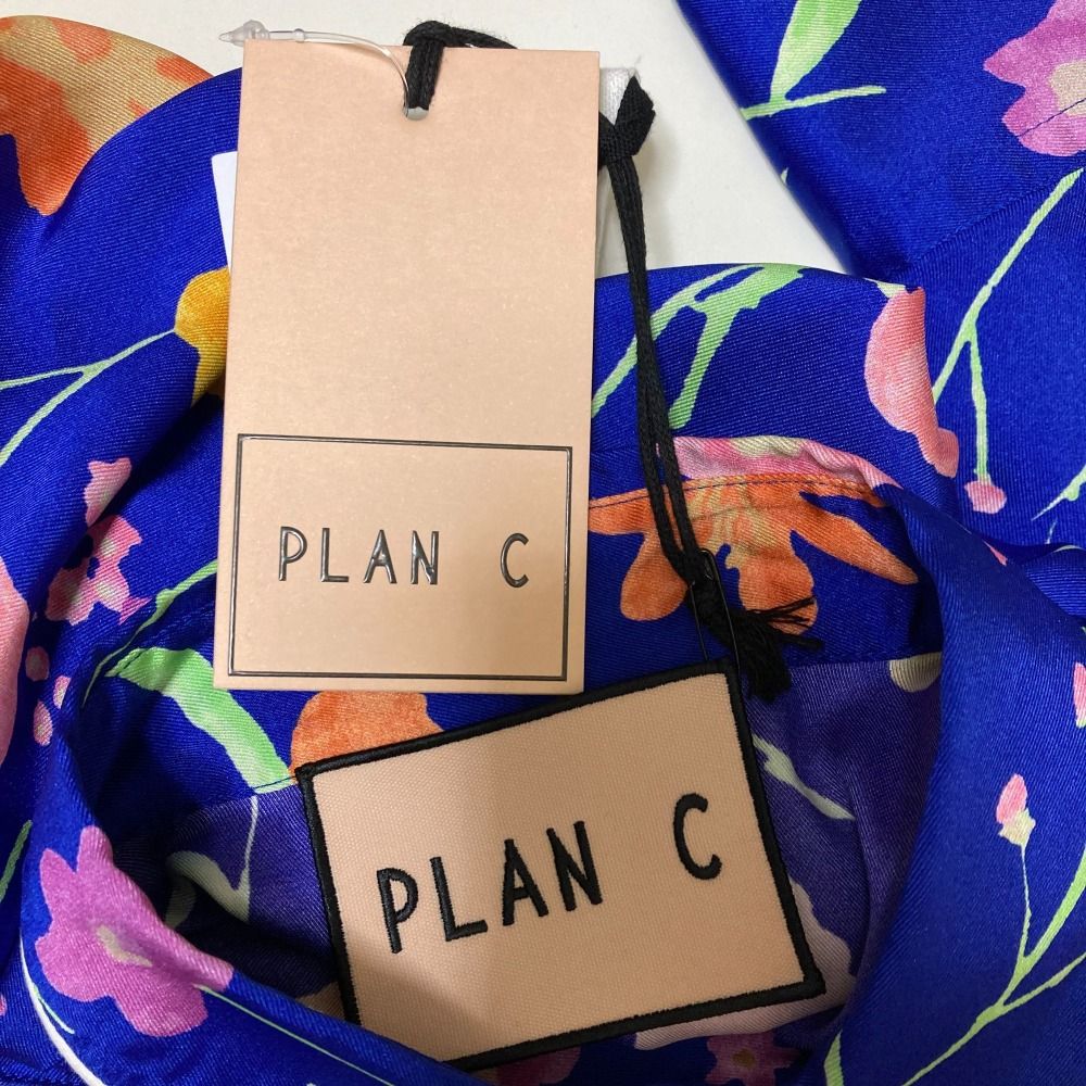 未使用 PLAN C プランシー フラワープリント 長袖 プリーツ