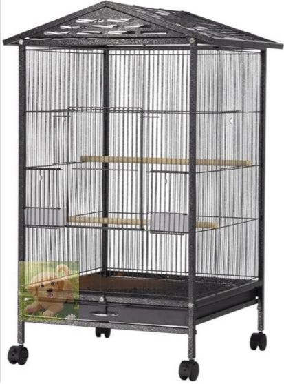 鳥ケージ 大型 豪華ケージ 大きい 複数飼い キャスタ-付き インコ オウムケージ オカメ セキセイ ボタン 文鳥 45.5 45.5 86CM