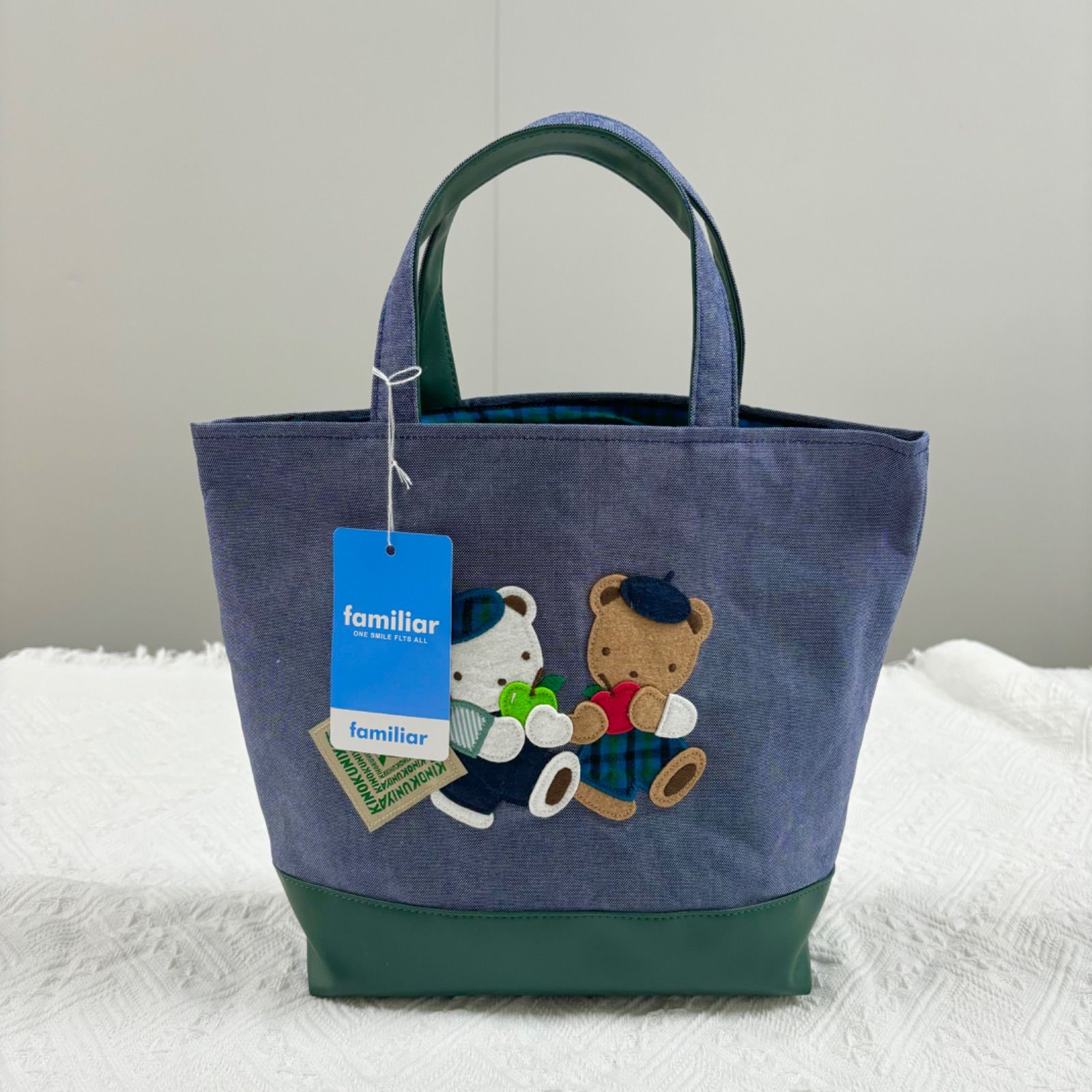 ファミリア トート 新品未使用 ファミリア 未使用 チェック柄マザーズ