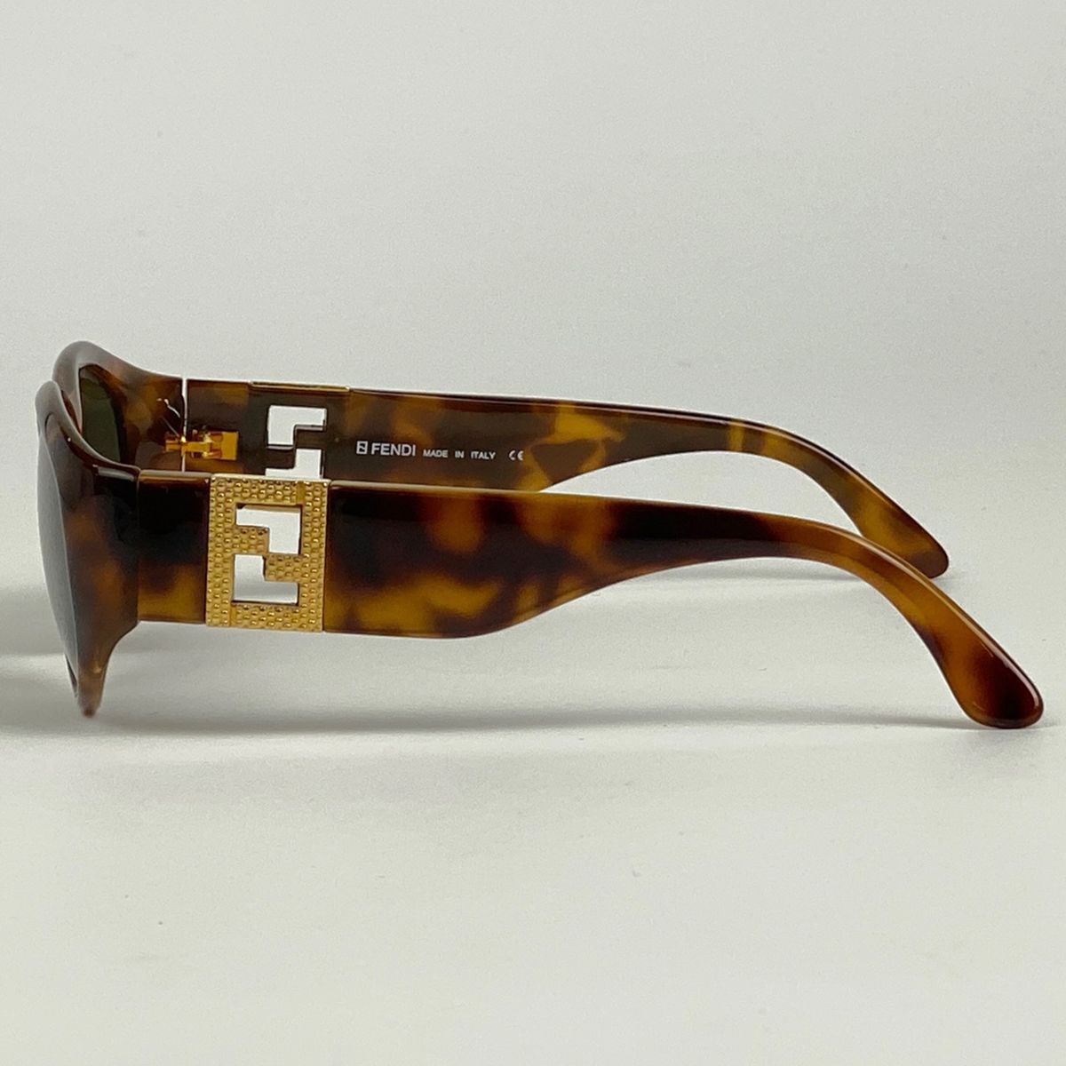フェンディ FENDI ロゴ サングラス デミ柄 サングラス プラスチック GP ブラウン レディース