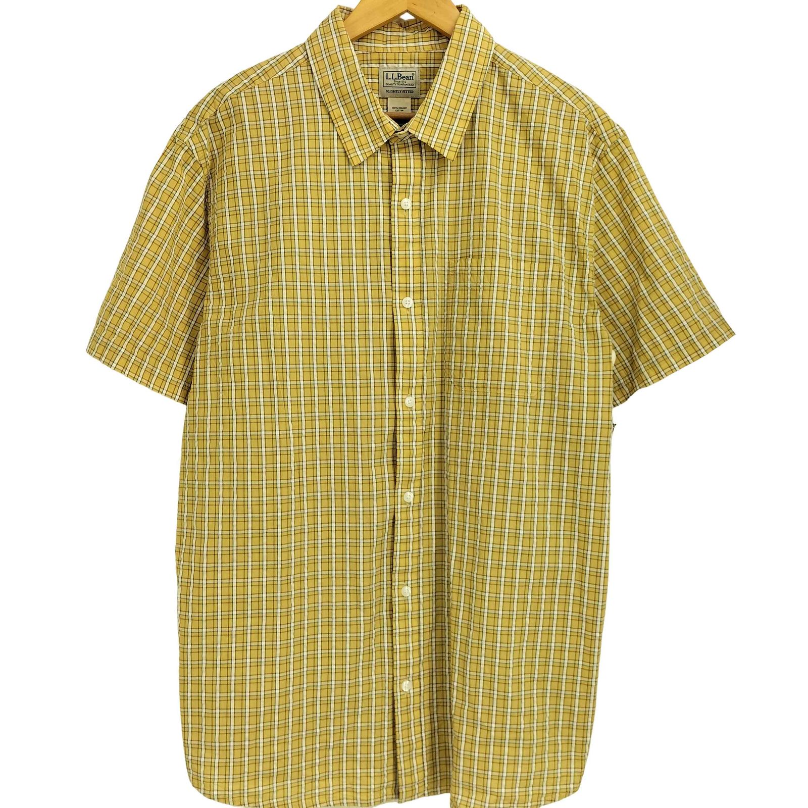 00s L.Lbean エルエルビーン 半袖 コットン チェック BDシャツ
