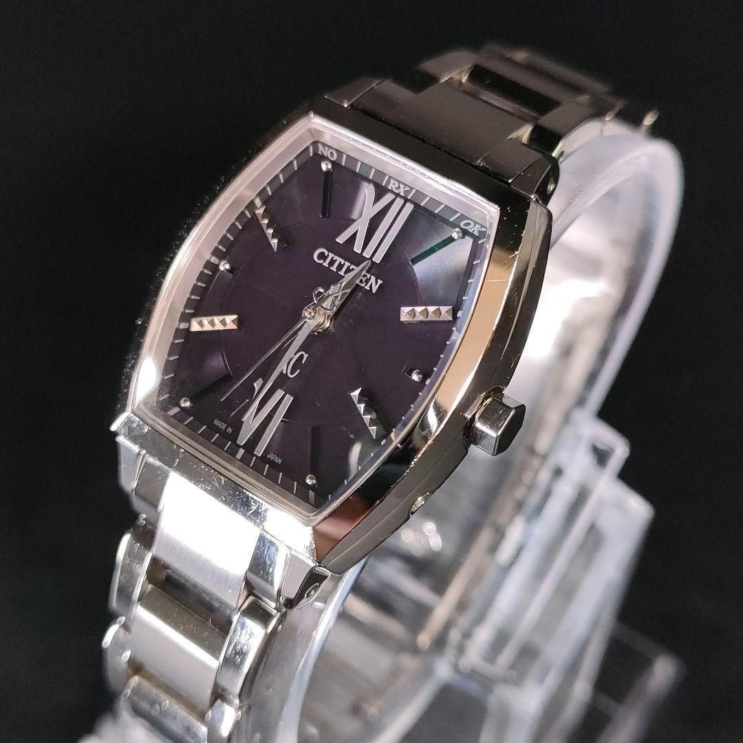 極美品【稼働品】CITIZEN シチズン XC クロスシー ブラック シルバー トノー ステンレス ソーラー エコドライブ レディース 時計  H030‐T016014 - メルカリ