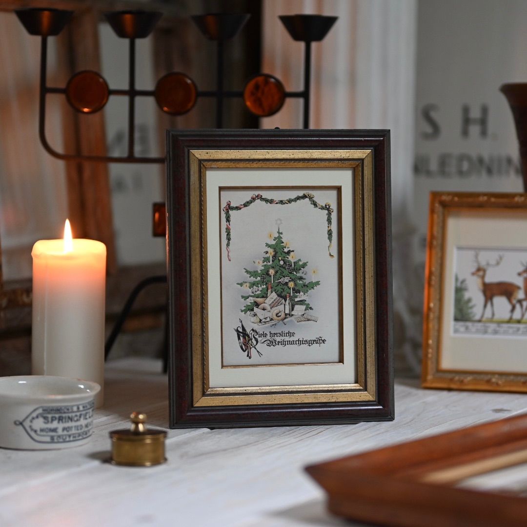 ヴィンテージフレーム「クリスマスツリー」ヴィンテージ洋書からの1