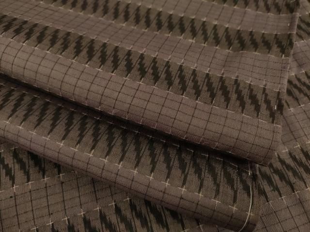 平和屋着物●上質な紬 横縞 正絹 逸品 AAAZ3777ck